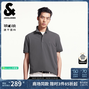 款 夏季 新款 翻领T恤高级 logo纯色上衣短袖 式 杰克琼斯男装 士polo衫