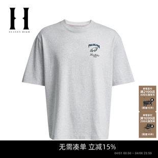 NFL联名植绒字母LOGO纯棉短袖 T恤 HIGH春季 SEASON