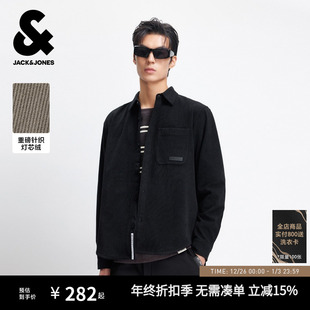 针织灯芯绒宽松百搭衬衣工装 杰克琼斯25年新款 衬衫 秋季 男装