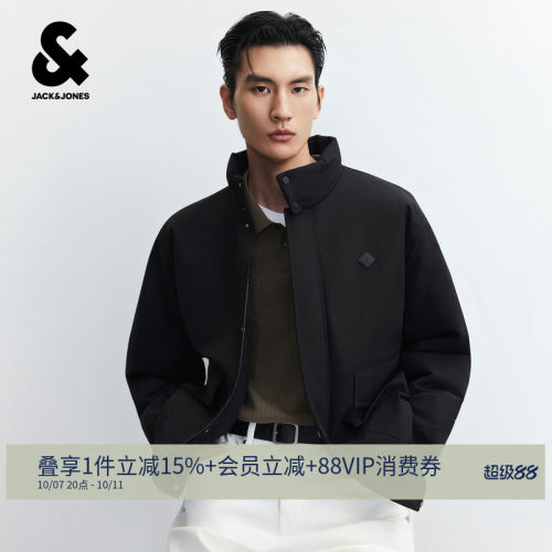 杰克琼斯秋冬男加厚立领棉衣