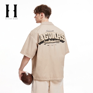 SEASON HIGH春季NFL联名夹克男装宽松杰克逊维尔美洲虎队外套日常