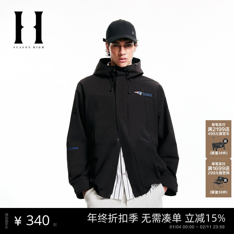 SEASON HIGH男装NFL联名秋季夹克舒适时尚潮流百搭宽松