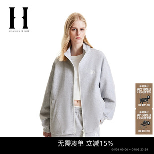 SEASON 卫衣外套上衣立领双开拉链可调节抽绳时尚 春季 HIGH女装