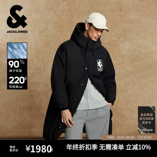 NBA联名日常暖和蓬松休闲连帽羽绒服 新款 杰克琼斯男装 2025年冬季