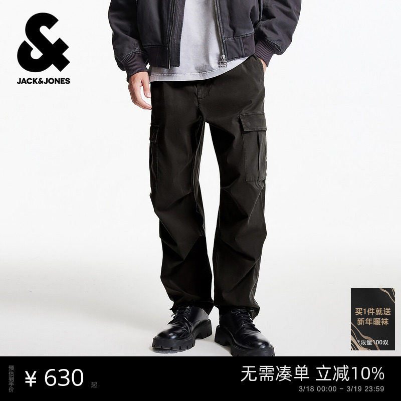 [商场爆款]杰克琼斯男装春季宽松工装休闲裤长裤子男款225414