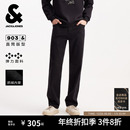长裤 903杰克琼斯男装 男款 弹力直筒黑色牛仔裤 子 秋冬保暖薄绒新款