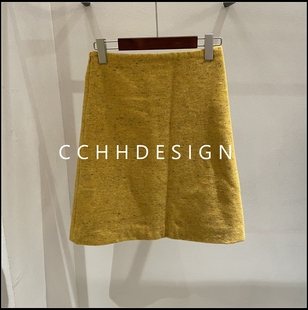 高腰显瘦加厚减龄修身 欧洲站女装 洋气时尚 新款 小众半身裙 2025冬季