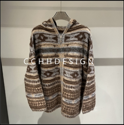 欧洲站女装2025冬季新款宽松显瘦百搭时尚休闲慵懒风针织外套上衣