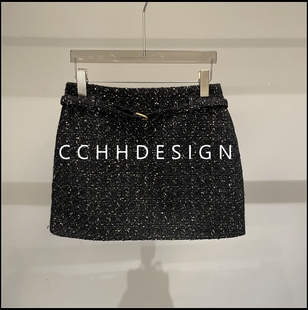 欧货时尚 新款 百搭洋气亮闪闪设计感气质半身裙 2025冬季 欧洲站女装