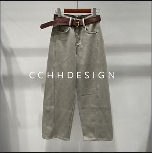 高腰显瘦时尚 询价问客服 秒杀 百搭高级小众阔腿直筒休闲裤 特价