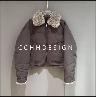 欧洲站女装2025冬季新款毛领显瘦百搭时尚洋气气质高级感百搭外套