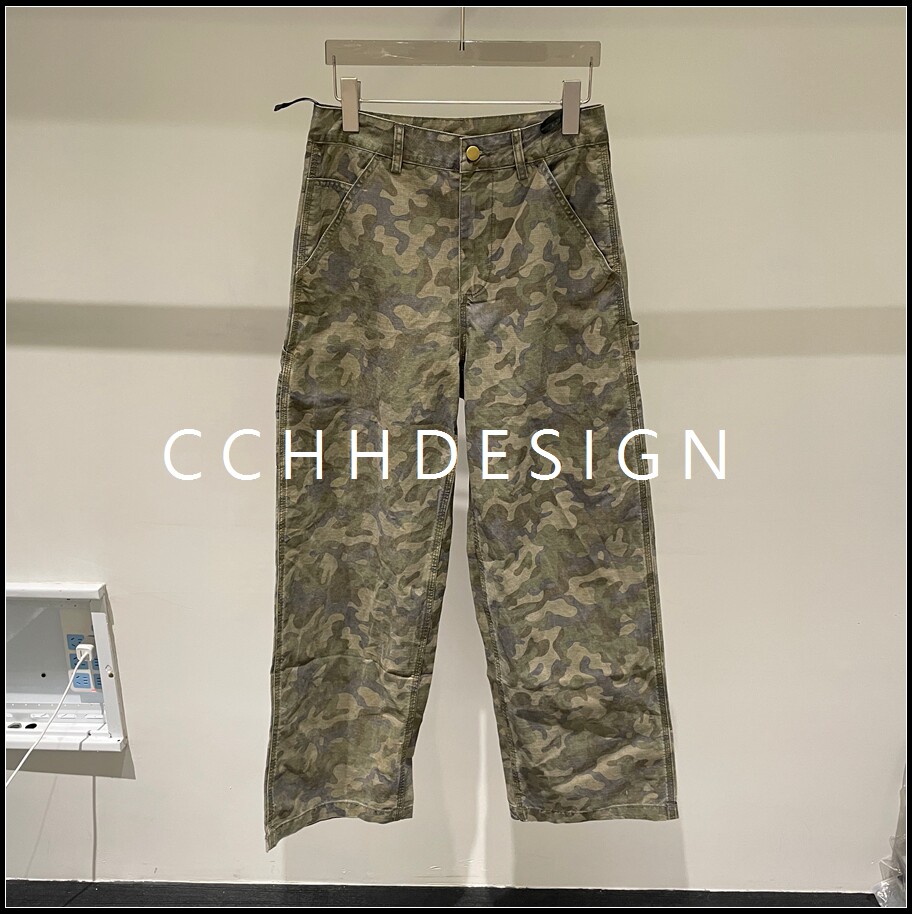 欧洲站女装2026夏季新款迷彩风宽松阔腿裤女个性时尚薄款休闲裤