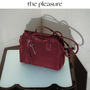 the pleasure【节日礼物】书卷包新品牛反绒皮高智感知识分子单肩