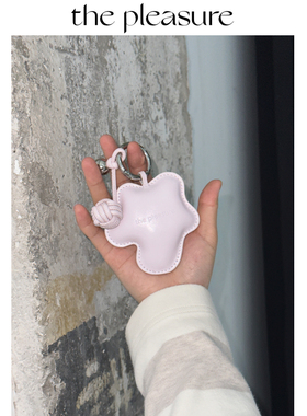 thepleasure【精致礼物】原创挂件手工皮绳打结钥匙扣云朵花花