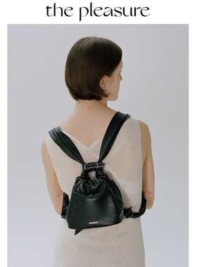 thepleasure柔软之形新品水桶包双肩包斜挎包超软牛皮松驰感