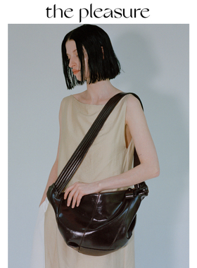 the pleasure重塑系列徘徊包斜挎中性宽肩带大容量托特牛皮大容量