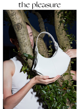 thepleasure釉面系列精致礼物原创小软月牛皮斜挎手提包女