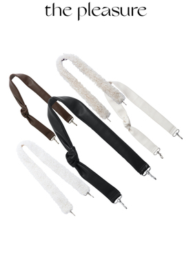 the pleasure原创设计隔离花期系列牛剖层革宽肩带多种用法法式