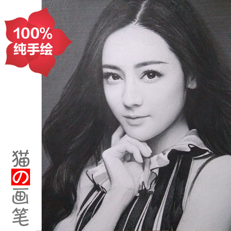 纯手绘彩铅彩色黑白素描代画像画头像定制/手绘真人漫