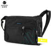 威豹 迪威丽休闲单肩包男士 大容量斜挎包轻便男包女牛津通勤挎包