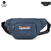 威豹 迪威丽休闲腰包时尚 多用胸包男INS潮青年轻便涤纶百搭斜挎包