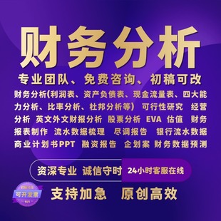 财务分析报告财务数据分析财务报表分析行业上市公司财务分析