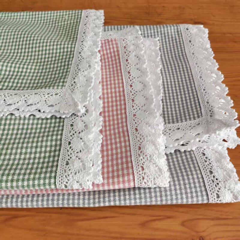 定制蕾丝花边款纯棉加厚老粗布床单沙发巾双面席单人双人四季适用