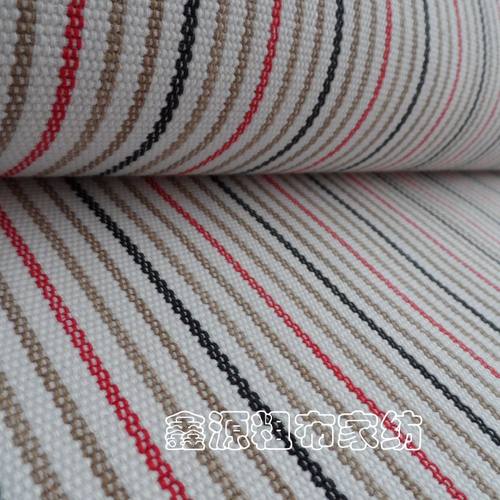 加密纯棉条纹沙发布老粗布凉席布