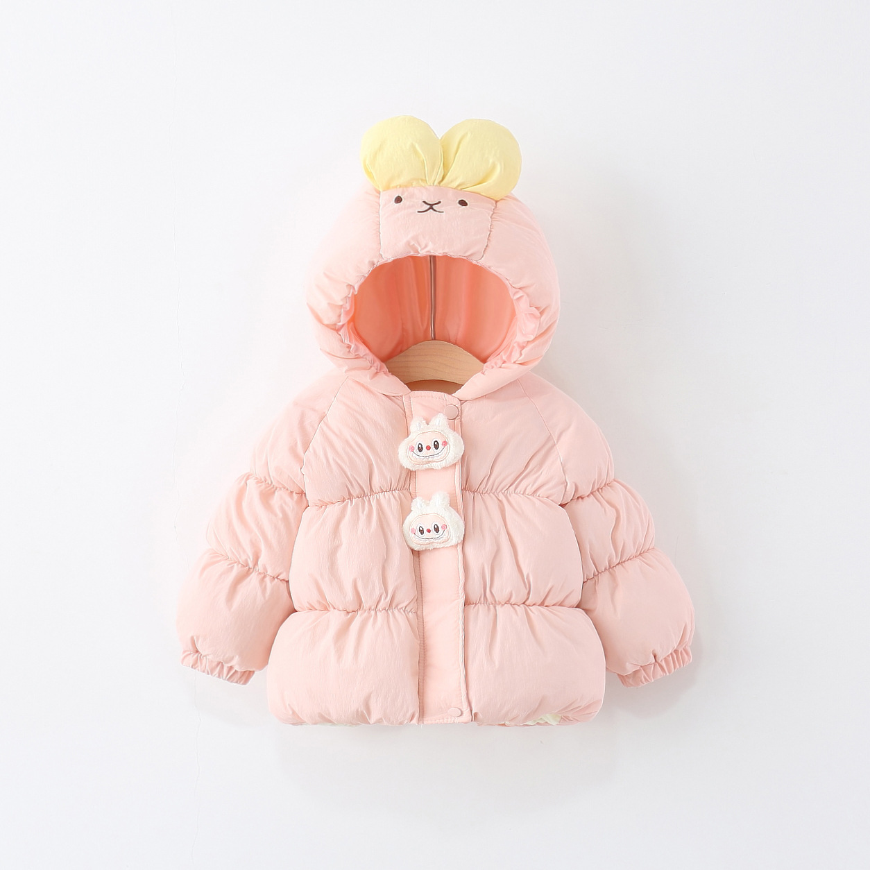 女童棉服冬季加厚加绒儿童卡通拉布布棉衣外套0一1-3-4岁宝宝冬装