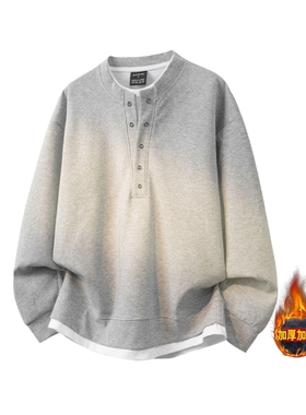 J96加绒加厚冬季休闲卫衣P39黑色灰色M到3XL