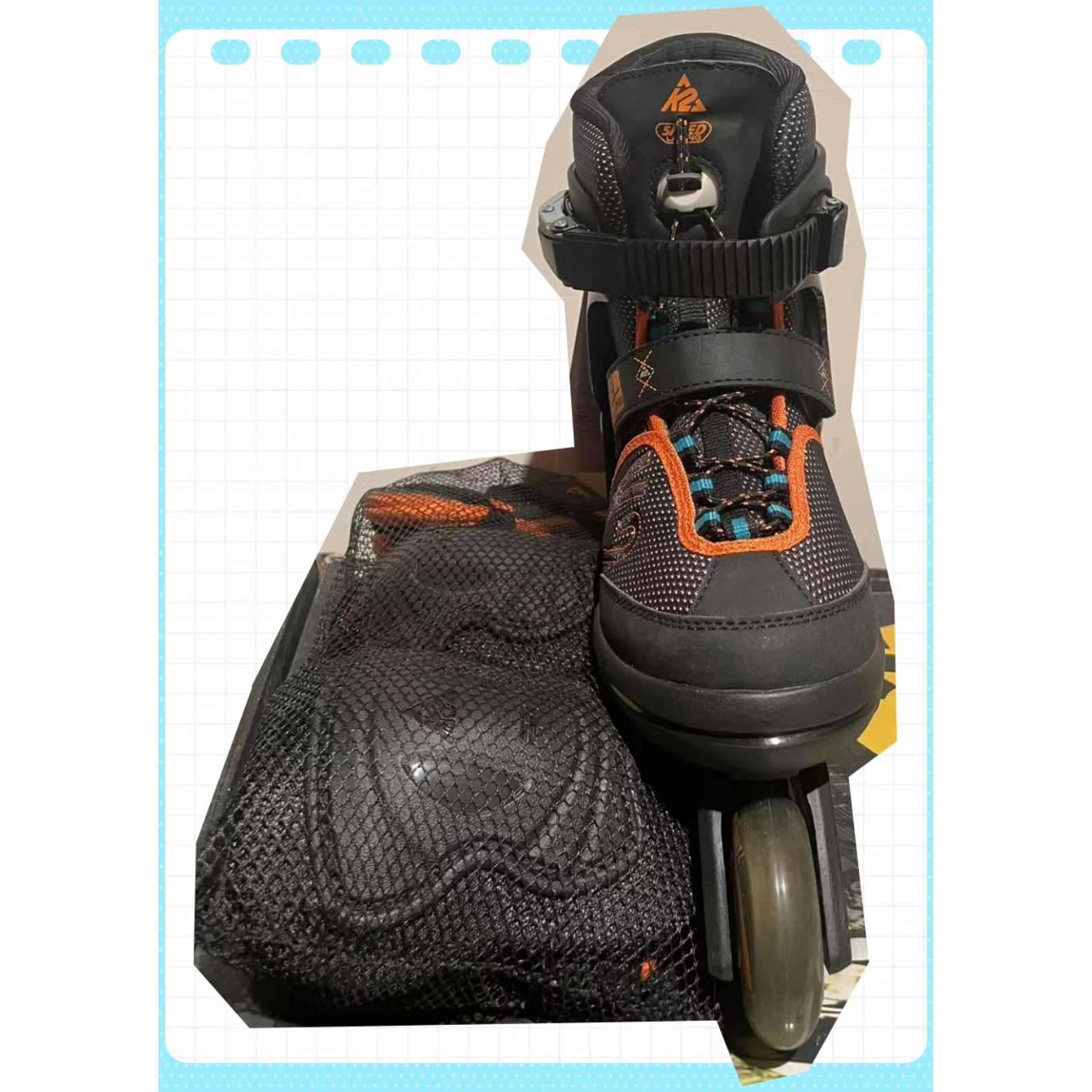 美国K2男童RAIDER PRO PACK可调套装带护具高端软靴休闲款轮滑鞋