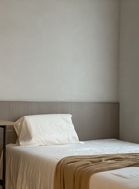 亚麻世家 天然汉麻重磅9支半漂珍珠原白色床单被套枕套床品四件套