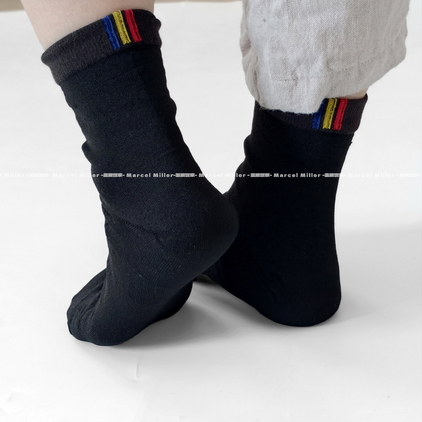 透气高筒亚麻抑菌男士袜子 男士商务中筒男袜舒适吸汗透气