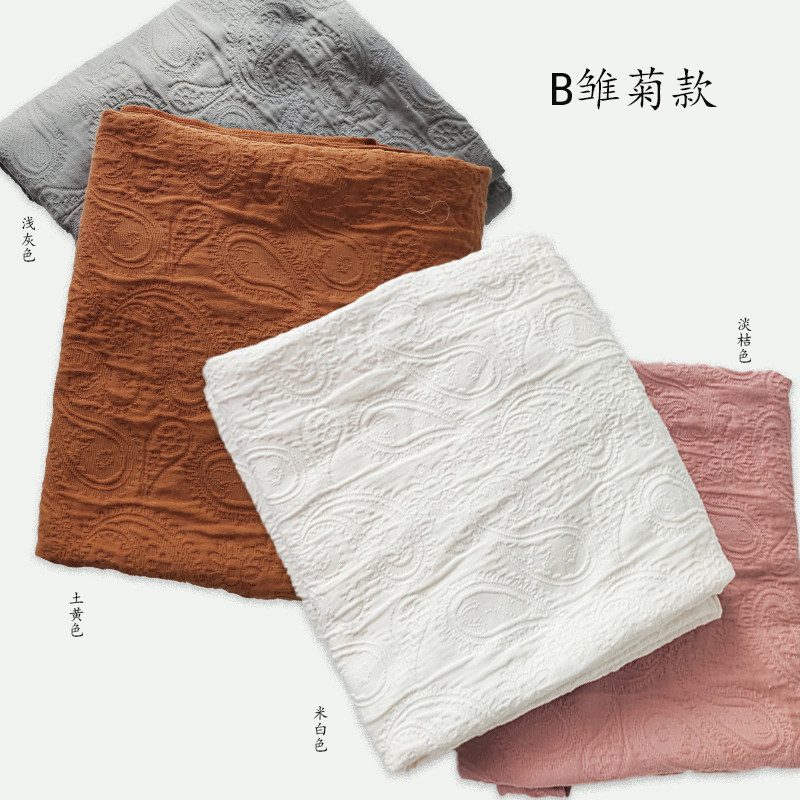 特价清仓白菜价外贸纯棉三层织布 可铺可盖 提花盖毯 凉席
