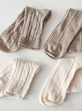 S115 亚麻世家 日式汉麻袜 双针条纹 细纱支高筒 软糯干爽透气