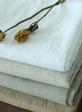 出口亚麻布料适合制作床品 2.8米宽幅纯麻布 单价是10厘米的价格