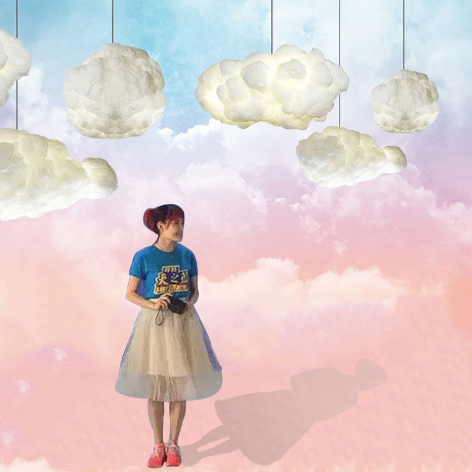 棉花云朵立体仿真云挂件装饰吊饰舞台橱窗道具云彩挂饰室内装扮云