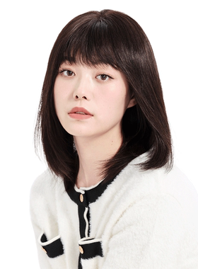 瑞贝卡假发女空气刘海中长直发