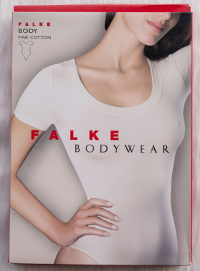 德国FALKE Body Fine Cotton柔软舒适短袖U领紧身连体衣 40921