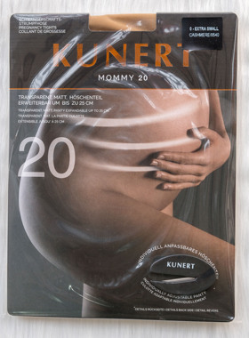 德国Kunert Mommy 20D孕妇丝袜薄款亚光柔软腰带可调节连裤袜丝袜