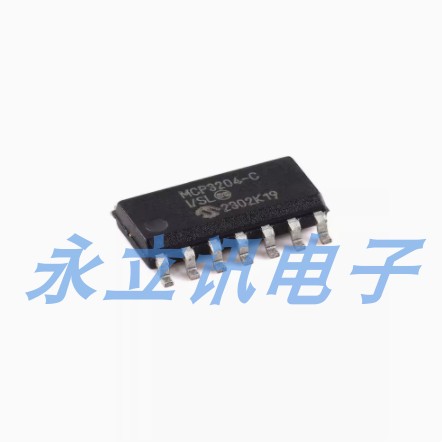 原装正品 贴片 MCP3204T-CI/SL SOIC-14 12位四通道A/D转换器芯片