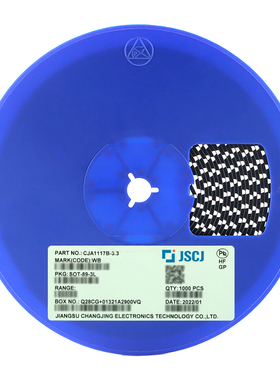 原装正品 CJA1117B-3.3 SOT-89 3.3V 1A 低压差线性稳压器（5只）