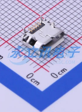 10103594-0001LF USB 2.0连接器 Micro-B 母 卧贴 5P -30℃~+80℃