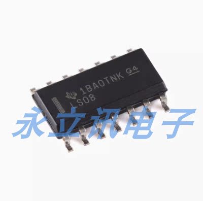 原装正品 贴片 SN74LS08DR SOIC-14 四路2输入正与门芯片