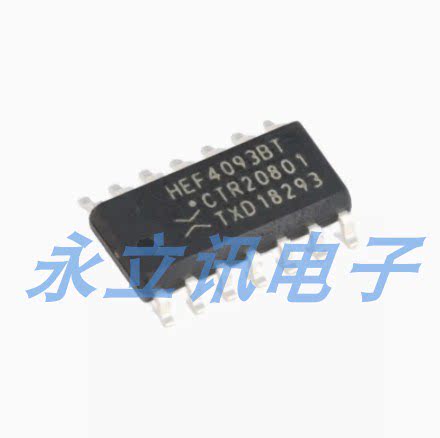 全新原装 贴片 HEF4093BT SOP-14 四路2输入与非门施密特触发器