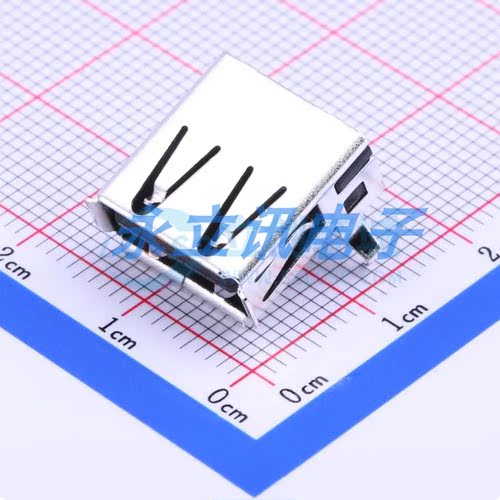 292303-1 USB 2.0连接器 Type-A 母 弯插 4P 端子接触面镀金 1A