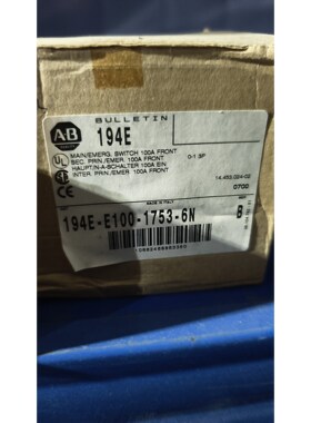 全新AB隔离开关194E-E100-1753-6N 意大利全新拍前请询价