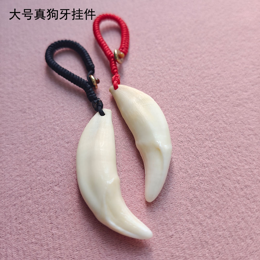 大号真狗牙钥匙扣创意手工挂件包包挂饰男女随身平安走夜路护身
