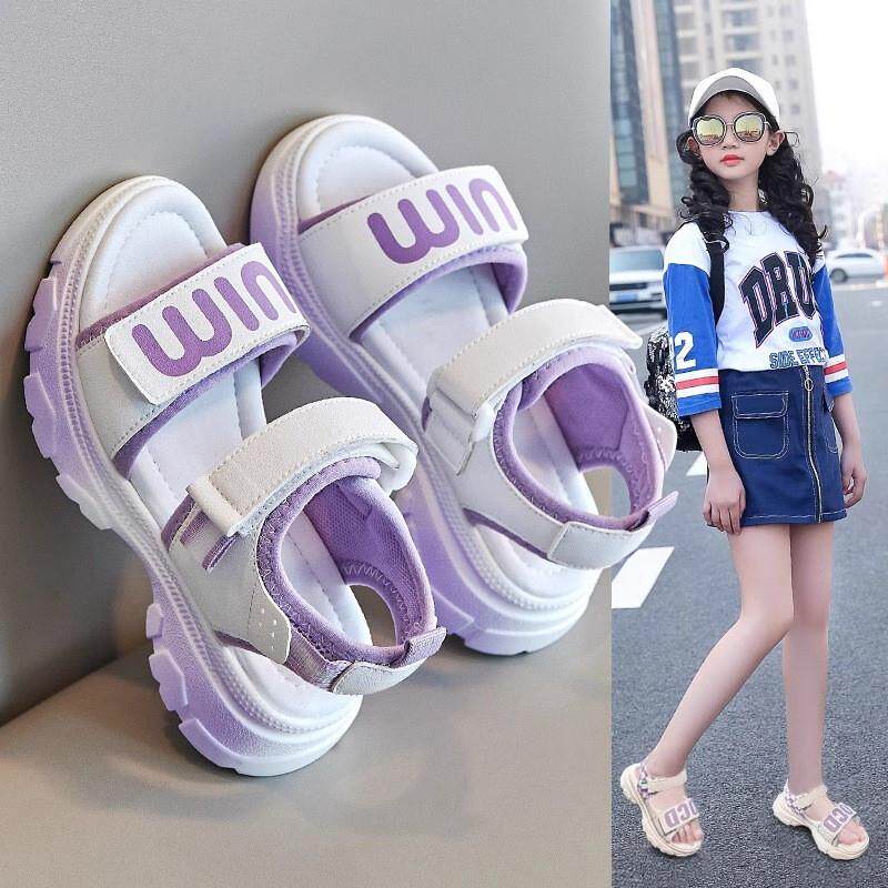 女童夏季运动凉鞋夏2025新款女孩透气女款儿童软底超火外穿可下水