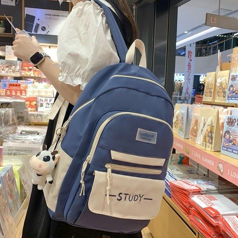 高中生女士书包大容量高颜值结实耐用防水耐脏2026新款女双肩背包